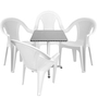 Bistrogarnitur 5-teilig Aluminium - Kunststoff Wei�