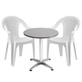 Bistrogarnitur 3-teilig Aluminium - Kunststoff Wei�