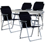 5-teiliges Campingm�bel Set Alu wetterfest  120x60x58/70cm schwarz
