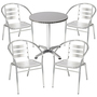 Bistrogarnitur 5-teilig Aluminium - Edelstahl
