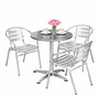 Bistrogarnitur 4-teilig Aluminium - Edelstahl