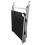 Aluminium Gartenliege schwarz mit Dach L188xB57cm + Beistelltisch