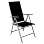 8 St�ck Garten Klappstuhl Aluminium - Textilen Silbergrau/Schwarz