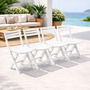 4 St�ck Gartenstuhl Klappstuhl Outdoorstuhl Kunststoff Wei�