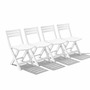 4 St�ck Gartenstuhl Klappstuhl Outdoorstuhl Kunststoff Wei�