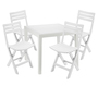 Gartengarnitur Bistrogarnitur 5-teilig Wei�