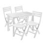 5tlg Gartengarnitur Balkonm�bel Camping Outdoor Wei� Kunststoff 