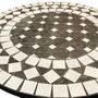 Luxus Rattan Set Relaxsessel mit Fu�hocker + Mosaiktisch