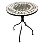 Luxus Rattan Set Relaxsessel mit Fu�hocker + Mosaiktisch