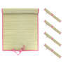 4er Set XL Strandmatte Bastmatte 180x60cm Pink 