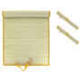 2er Set XL Strandmatte Bastmatte 180x60cm Gelb 