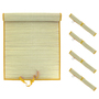 4er Set XL Strandmatte Bastmatte 180x60cm gelb 