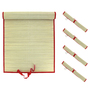 4er Set XL Strandmatte Bastmatte 180x60cm Rot 