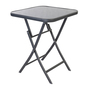 Bistrotisch Klapptisch wetterfest Dunkelgrau Glas / Metall 60x60xH70cm