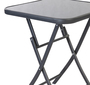 Bistrotisch Klapptisch wetterfest Dunkelgrau Glas / Metall 60x60xH70cm