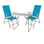 3-teiliges Campingm�bel Set Aluminium Textilen Petrol