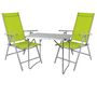 3-teiliges Campingm�bel Set Aluminium Textilen Lime