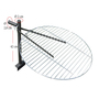 verchromter Grillrost 40cm mit Halterung f�r Feuerschalen bis 55cm