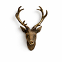 Hirschgeweih Hirschkopf Geweih 10-Ender Bronze Optik 14x16x30cm