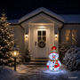 Acryl Schneemann 40 LEDs kaltwei� Au�enbeleuchtung Weihnachten