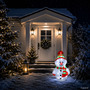 Acryl Schneemann 96 LEDs kaltwei� Au�enbeleuchtung Weihnachten