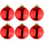 6 St�ck XL Weihnachtsbaumkugeln Christbaumkugeln Rot  15cm