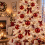 6 St�ck XL Weihnachtsbaumkugeln Christbaumkugeln Rot  15cm