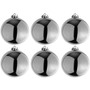 6 St�ck XL Weihnachtsbaumkugeln Christbaumkugeln Silber  15cm