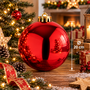 XXL Weihnachtsbaumkugeln Dekokugel Christbaumkugeln rot  20cm