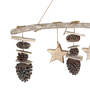 Weihnachts Holz Mobile Fensterdekoration H�nger Stern Tannenzapfen