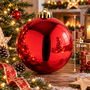 XXXL Weihnachtsbaumkugeln Dekokugel Christbaumkugeln rot  25cm