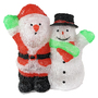 Acryl Weihnachtsmann + Schneemann 90 LEDs kaltwei� Au�enbeleuchtung
