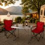 3-teiliges Campingm�bel Set rot Tisch+ campingst�hle mit Tasche