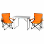 3-teiliges Campingm�bel Set orange Tisch+Campingst�hle mit Tasche 