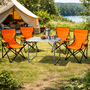 5-teiliges Campingm�bel Set orange Tisch+Campingst�hle mit Tasche 