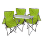 4-teiliges Campingm�bel Set limegr�n Tisch+Campingst�hle mit Tasche 