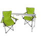 3-teiliges Campingm�bel Set Lime Tisch h�henverstellbar +St�hle