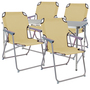 5-teiliges Campingm�bel Set Alu 120x60x58/70cm Beige