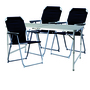 4-teiliges Campingm�bel Set Alu 120x60x58/70cm schwarz