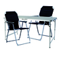 3-teiliges Campingm�bel Set Alu 120x60x58/70cm schwarz