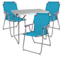 4-teiliges Campingm�bel Set Alu L70xB50xH59cm petrol