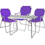 4-teiliges Campingm�bel Set Alu L70xB50xH59cm lila