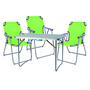4-teiliges Campingm�bel Set Alu L70xB50xH59cm lime-gr�n