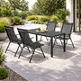 Gartengarnitur Sitzgarnitur 5-teilig L150xB90cm Aluminium / Non-Wood Anthrazit