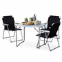 4-teiliges Campingm�bel Set Alu L80xB60xH68cm Schwarz