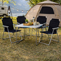 5-teiliges Campingm�bel Set Alu L80xB60xH68cm Schwarz