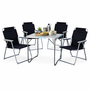 5-teiliges Campingm�bel Set Alu L80xB60xH68cm Schwarz