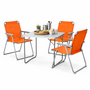4-teiliges Campingm�bel Set Alu L80xB60xH68cm Orange