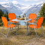 5-teiliges Campingm�bel Set Alu L80xB60xH68cm Orange