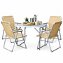 5-teiliges Campingm�bel Set Alu L80xB60xH68cm Beige